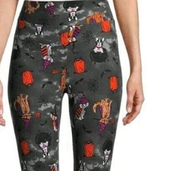 #49 Time and Tru Halloween Puppy Dog All Over High Rise Fitted Legging - Picture 1 of 2